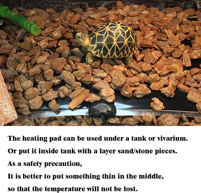 Forfuturego 5W Reptile Heating Mat 5.9 Inch *5.5 Inch 110v -- Reptile Heat Pad with Temperature Adjustment, Terrarium Heat Mats, Safety Reptile Heat Mat for Turtle, Tortoise, Snakes, Lizard, Gecko Hermit Crab - Image 5